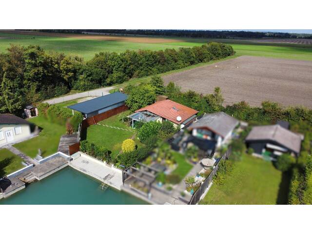 Immobilie in Guntramsdorf - Wohlfühloase Badehaus auf großem Pachtgrundstück direkt am See - nahe der Wiener Stadtgrenze - Bild 1