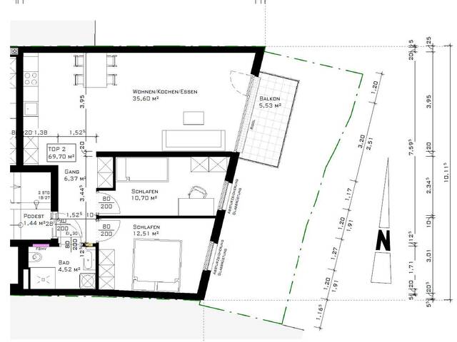 Immobilie in Axams - Top 2: 3-Zi. Whg. im Dorfzentrum von AXAMS - Bild 1