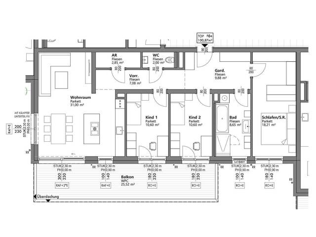 Immobilie in Engerwitzdorf - Mittertreffling | 4 ZI-Wohnung mit 25 m² Balkon inkl. 2 TG-Stellplätzen - jetzt besichtigen! - Bild 1