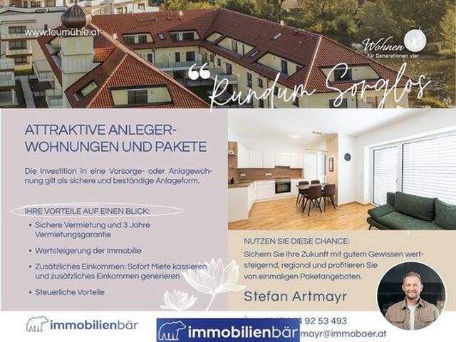 Immobilie in Pupping - SICHERE INVESTITIONSMÖGLICHKEIT - 3 Jahre Vermietgarantie - Moderne bereits vermietete Eigentumswohnung - Top A21 - Bild 1