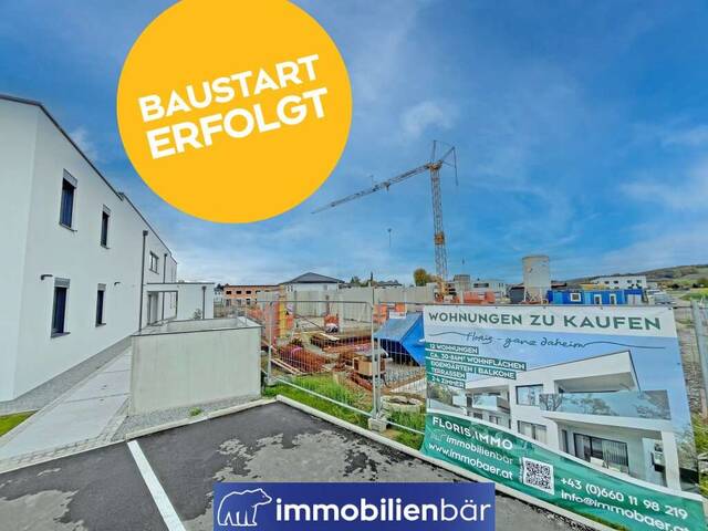 Immobilie in St. Florian am Inn - Neubauwohnung in Sankt Florian am Inn - perfekte Anlegermöglichkeit - edle 2 Zimmerwohnung mit Balkon - Bild 1