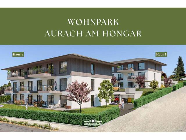 Immobilie in Aurach am Hongar - Wohnpark Aurach - Nähe Attersee - Zweitwohnsitz möglich. TG & Stellplatz inklusive. Top 1.02 - Bild 0