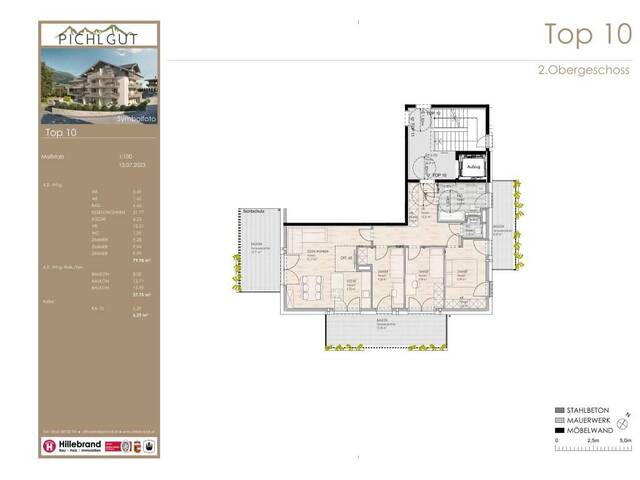 Immobilie in Bruck an der Großglocknerstraße - PICHLGUT: 4-Zimmer-Wohnung im 2.OG, TOP 10 - Bild 1