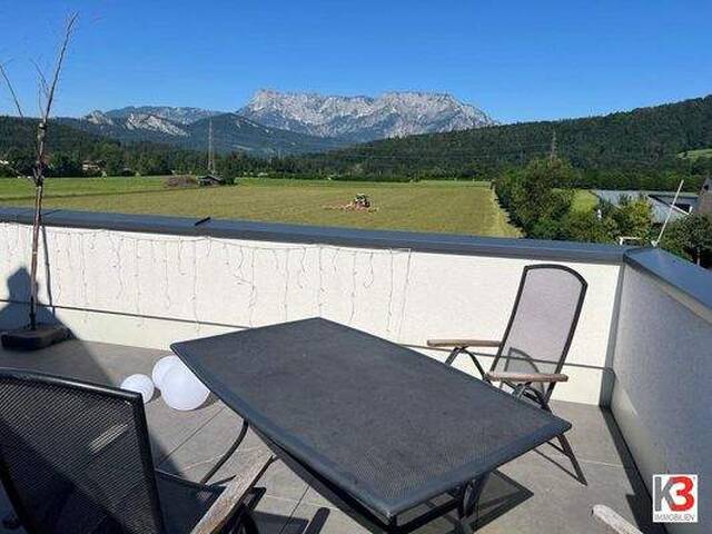Immobilie in Adnet - K3 - Penthousefeeling in Adnet - hochwertige Wohnung im Dachgeschoss mit Traumblick, XXL-Terrasse, Carport und Parkplätzen - Bild 0