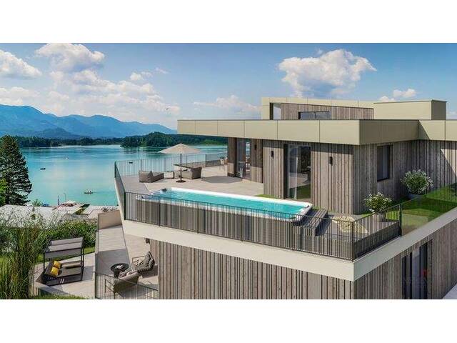 Immobilie in Egg am Faaker See - Leben am Faaker See - Exklusive Neubauwohnung mit beeindruckendem See- und Bergblick (Top 4) - Bild 1