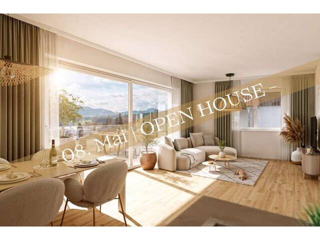 Immobilie in Seewalchen am Attersee - OPEN HOUSE am 08. Mai: Herrliche 4-Zimmer-Wohnung samt großzügigem Balkon mit Seeblick in Gehnähe zum Attersee! - Bild 0