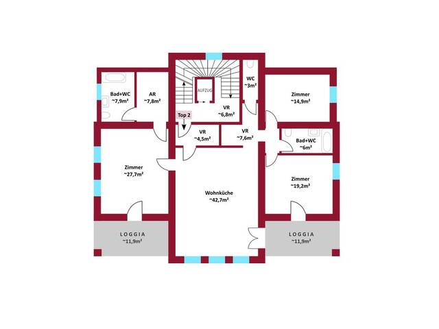 Immobilie in Purkersdorf - 2 Loggien & der Blick ins Grüne I individuelle Anpassungen bei der Raumgestaltung inkl. Lift, Fußbodenheizung, Luftwärmepumpe u.v.m.! - Bild 4
