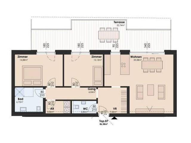 Immobilie in Walchsee - Moderne Neubauwohnung in exklusivem Tourismusprojekt ( 05624 ) - Bild 4