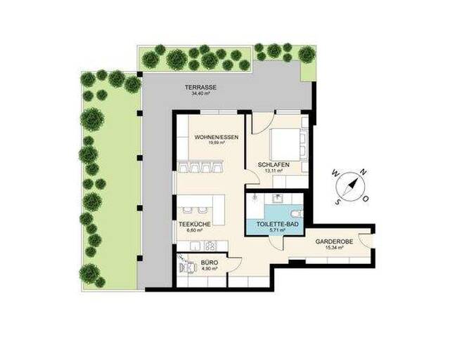 Immobilie in Kirchdorf in Tirol - Ein Zuhause im Grünen - Terrasse, Garten und Kaiserblick - Bild 1