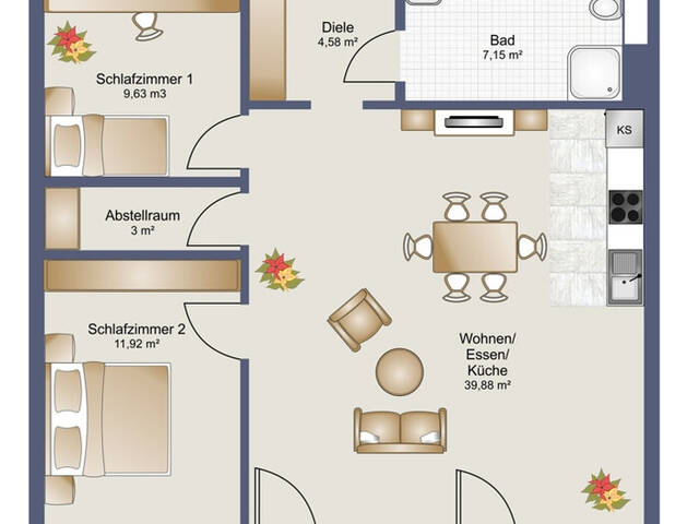 Immobilie in Weiler - Helle, moderne 3-Zimmerwohnung - Bild 1