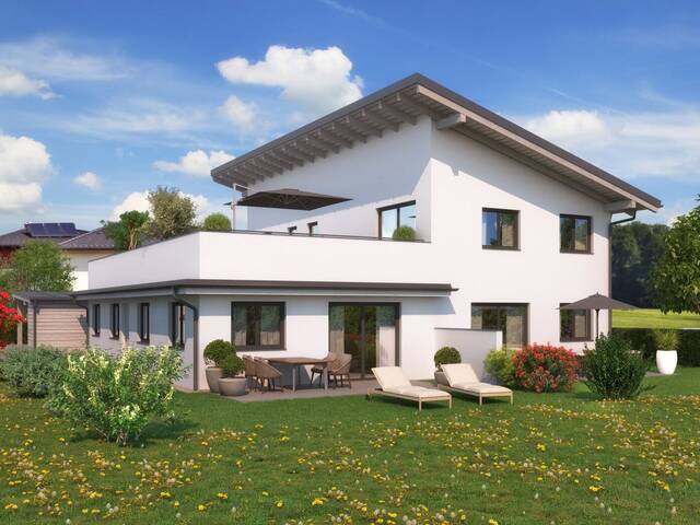 Immobilie in Perwang am Grabensee - FernBlick 3: 4-Zimmer-Gartenwohnung mit Südterrasse in Perwang am Grabensee! - Bild 0