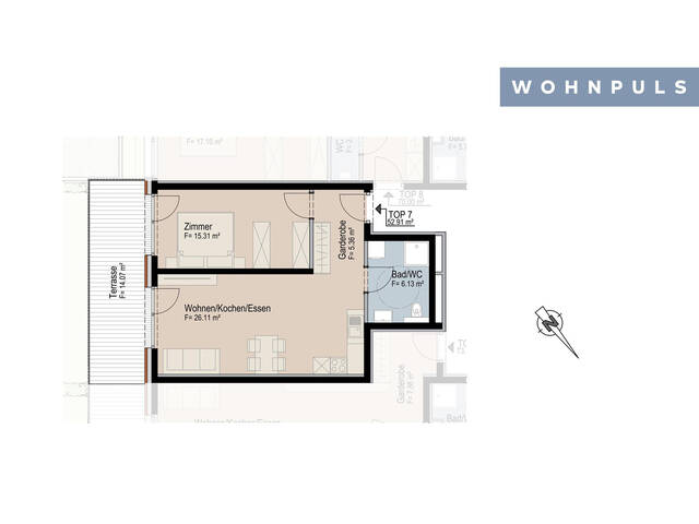 Immobilie in Oberperfuss - Exklusiv und wertbeständig! Moderne 2-Zimmer-Neubauwohnung mit Terrasse in Oberperfuss zu kaufen - Bild 1