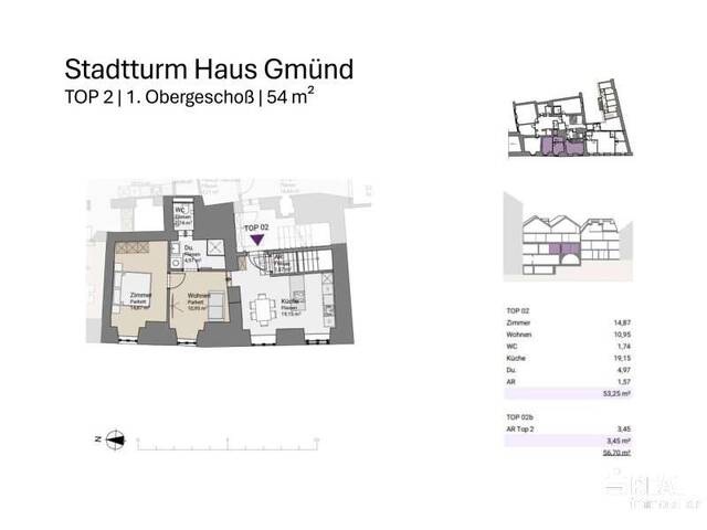 Immobilie in Gmünd - Modernes Wohnen trifft auf historisches Stadtturm-Haus. Ihr Lebens(t)raum in der Künstlerstadt Gmünd. PROVISIONSFREI FÜR DEN KÄUFER! - Bild 3