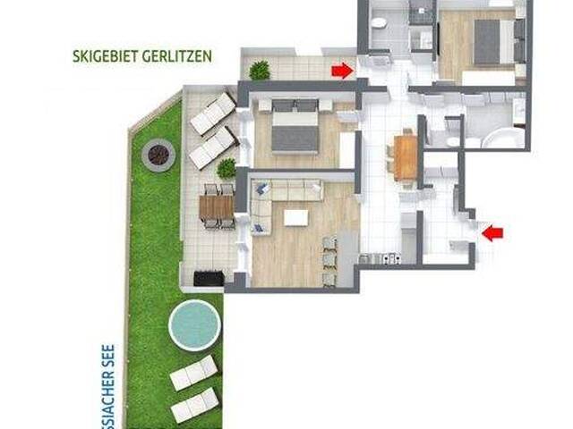 Immobilie in Steindorf am Ossiacher See - Bodensdorf - EIGENTUMSWOHNUNGEN AM SEE - 77m2 mit Terrasse und Garten - Bild 2