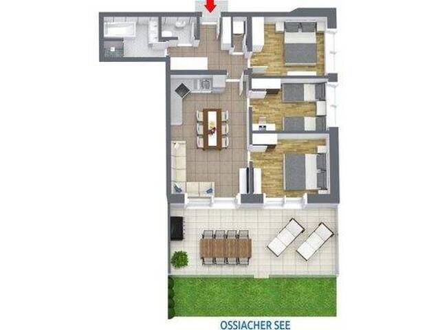Immobilie in Steindorf am Ossiacher See - Bodensdorf - EIGENTUMSWOHNUNGEN AM SEE - 67m2 mit Terrasse und Garten - Bild 2