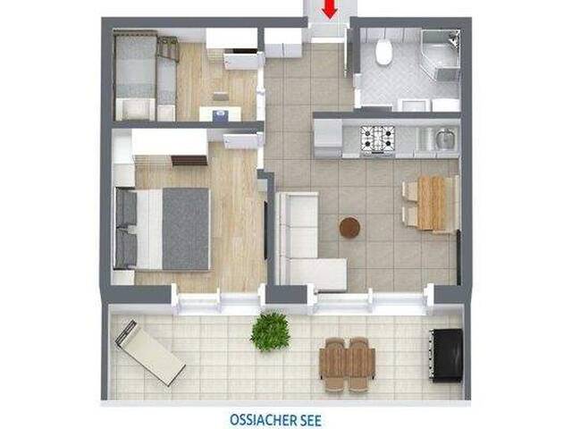 Immobilie in Steindorf am Ossiacher See - Bodensdorf - EIGENTUMSWOHNUNGEN AM SEE - 40m2 mit Terrasse - Bild 2