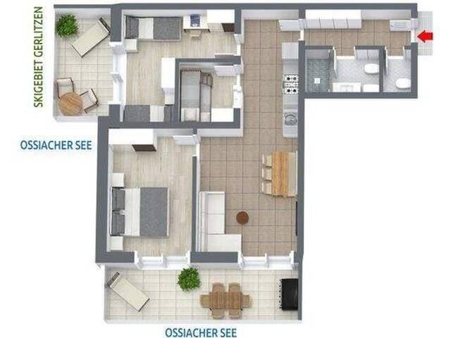 Immobilie in Steindorf am Ossiacher See - Bodensdorf - EIGENTUMSWOHNUNGEN AM SEE - 65m2 mit Terrasse - Bild 2