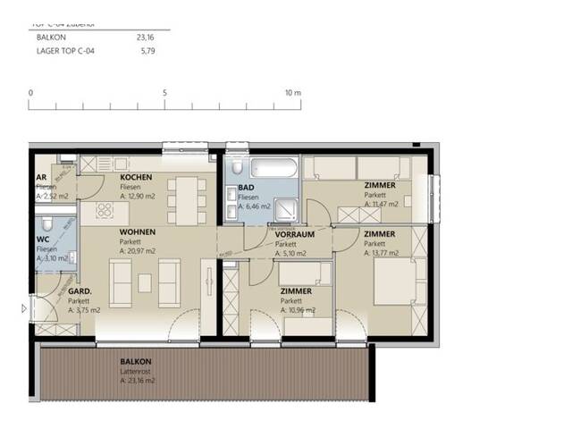 Immobilie in Kappl - Traumhafte 4-Zimmer-Wohnung in Kappl - Erster Bezug mit Loggia und Tiefgarage! - Bild 3