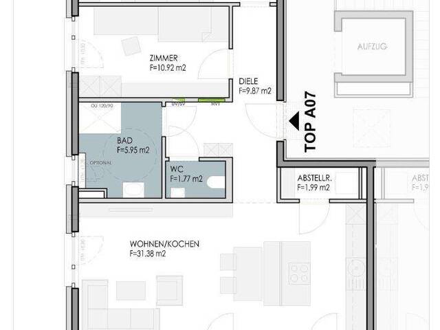 Immobilie in Baumkirchen - 3-Zimmer-Dachgeschosswohnung, Baumkirchen - Bild 1