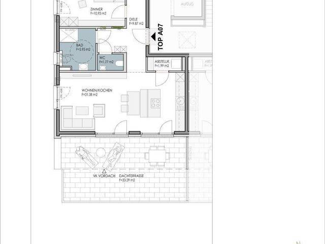 Immobilie in Baumkirchen - 3-Zimmer-Dachgeschosswohnung, Baumkirchen - Bild 2