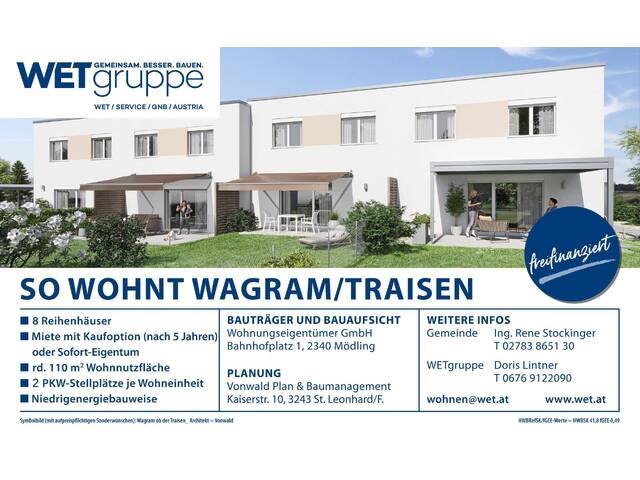 Immobilie in Traismauer - Freifinanzierte Reihenhäuser | Miete mit Kaufoption oder Sofort - Eigentum - Bild 0