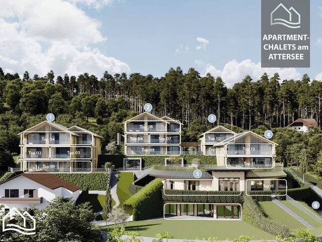 Immobilie in Nußdorf am Attersee - PROVISIONSFREI - Exklusive Apartment-Chalets am Attersee in Nußdorf - Bild 1