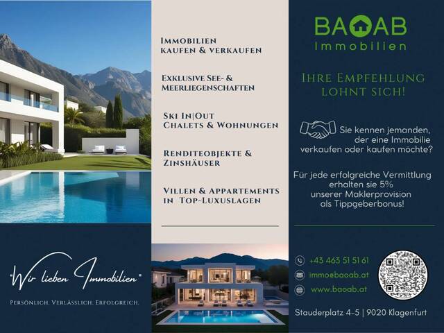 Immobilie in Maria Rain - Stilvolle Villa mit 190 m² Wohnfläche, Pool und sonnigem Garten - Bild 1