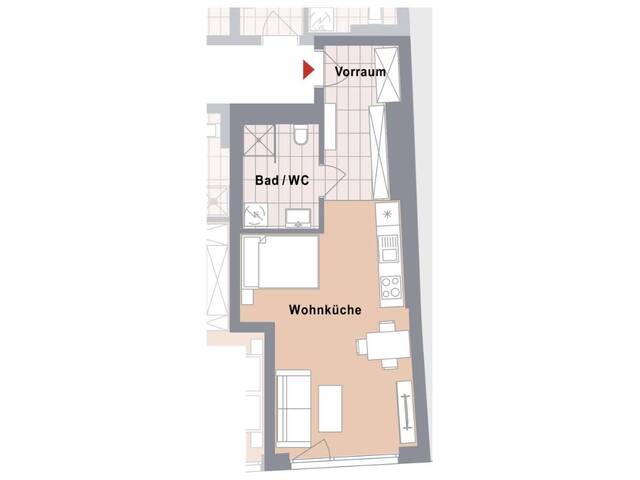 Immobilie in St. Leonhard - PROVISIONSFREI! Neubauprojekt 1-Zimmerwohnung direkt in der Leonhardstraße! - Bild 4