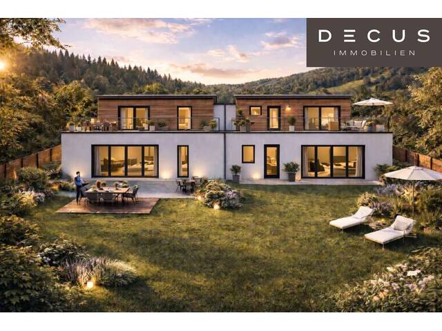 Immobilie in Pressbaum - | Exklusives Doppelhaus am Bartberg in Pressbaum | Panoramalage mit Blick auf den Wienerwaldsee & direkter Waldrandlage | Belagsfertig | - Bild 1
