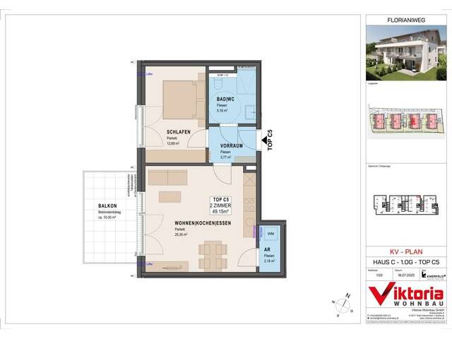 Immobilie in Bergheim - Neubau in Stadtnähe: 2-Zimmer-Wohnung mit Balkon Bergheim! - Bild 4