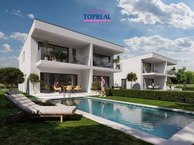 Immobilie in Edt - EDT-Living - Exklusive Luxus-Doppelhaushälfte mit Pool, Panorama-Glasfronten und traumhafter Nähe zur Traun - Haus 1 - Bild 0