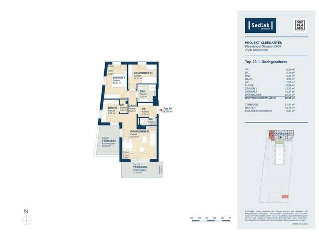 Immobilie in Kledering - sofort einziehen und ankommen! letzte 3 -Zimmer-DG Wohnung mit 2 Terrassen und eigenem Gartenabteil_T29_PROVISIONSFREI!_Kleegarten - Bild 3