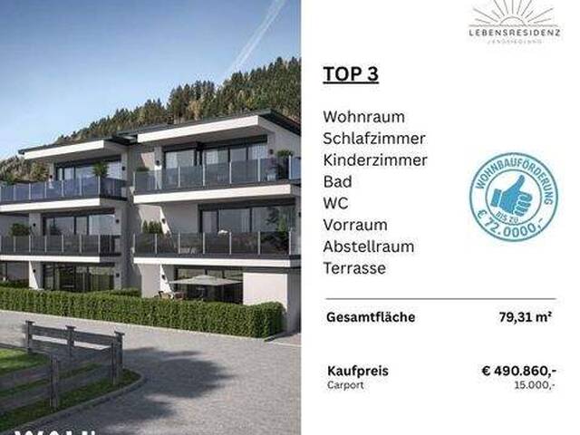 Immobilie in Mittersill - Lebensresidenz Lendsiedlung | Obergeschoss | TOP 3 - Bild 2