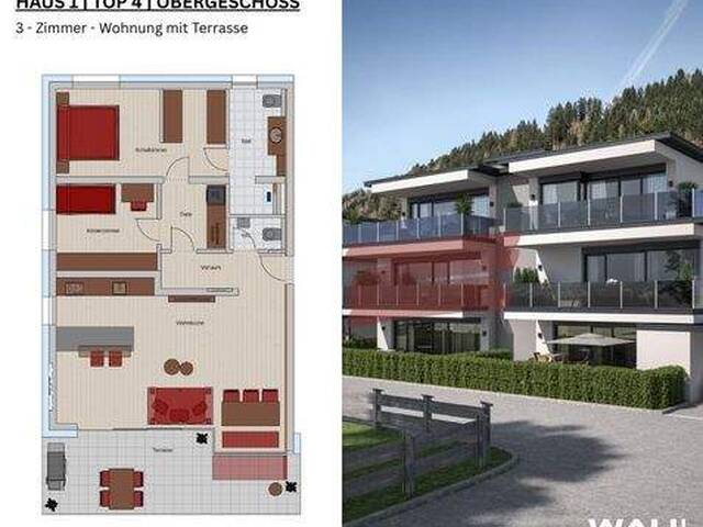 Immobilie in Mittersill - Lebensresidenz Lendsiedlung | Obergeschoss | TOP 4 - Bild 1