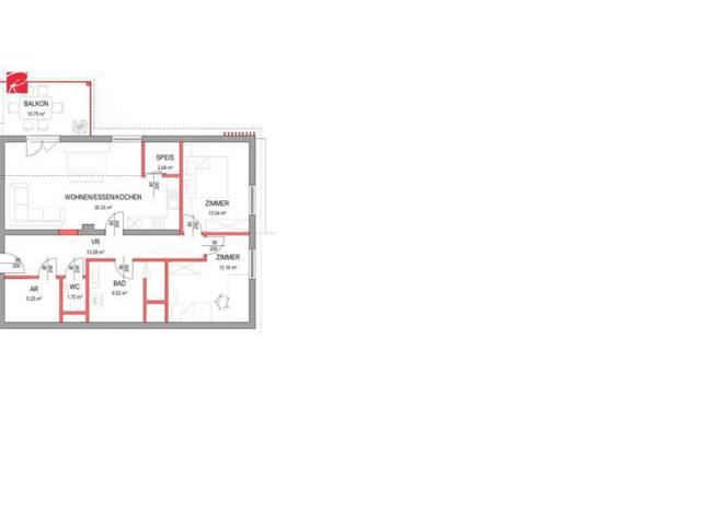 Immobilie in Pischelsdorf in der Steiermark - PROVISIONSFREIE 3-Zimmer-NEUBAUWOHNUNG mit Grünblick - Bild 3