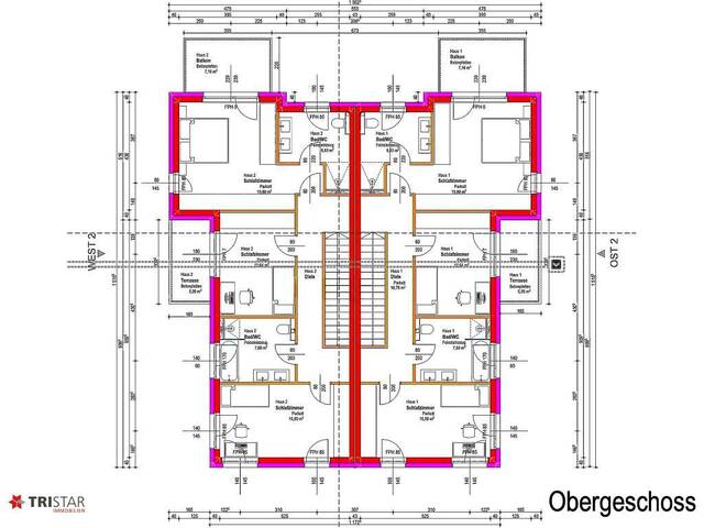 Immobilie in Markgrafneusiedl - • NEU • ERSTBEZUG • ZIGELMASSIV • ca. 152,50 m² WNFL / 5 ZIMMER • GARTEN / TERRASSE / 2 BALKONE • TOP-LAGE • - Bild 2