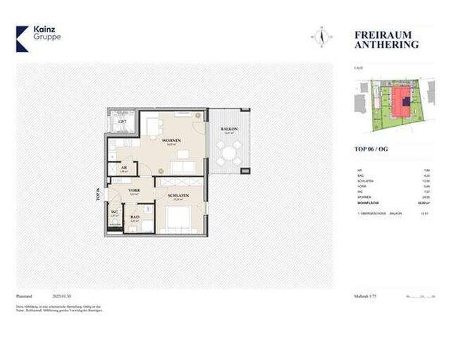 Immobilie in Anthering - 2 Zimmer Wohnung mit ca. 13m² sonnigem Balkon in Anthering - Bild 4