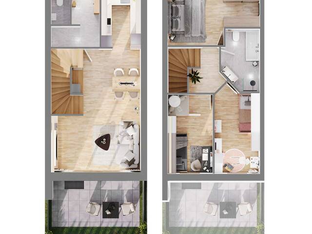 Immobilie in Geretsberg - Neubauprojekt Nuvia-Geretsberg- Hochwertige 4-Zi. Doppelhaushälfte DHH6 - Bild 1