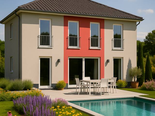 Immobilie in Heiligenkreuz - BAUMEISTER-UNIKAT STATT FERTIGHAUS: Aktionshaus VICTORIA & Grund monatlich schon ab € 2.386,-* - Bild 0