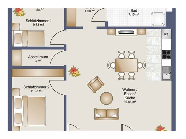 Immobilie in Weiler - Helle, moderne 3-Zimmerwohnung mit Balkon & TG-Platz - Bild 4
