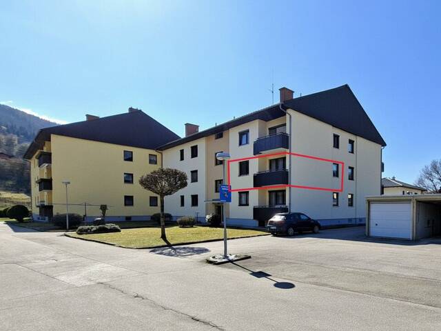 Immobilie in Wartberg im Mürztal - Charmante 2-Zimmer-ETW mit Loggia und Carport, günstige BK - Bild 0