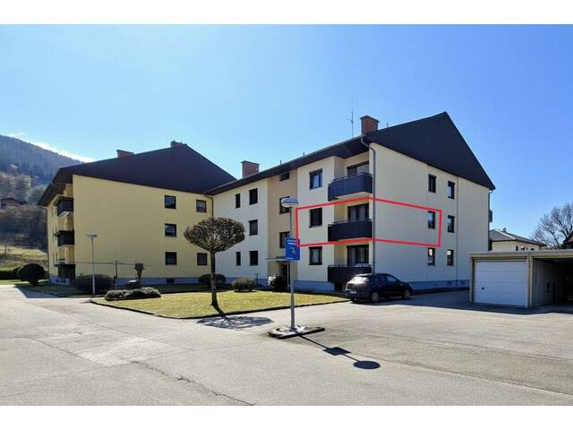 Immobilie in Wartberg im Mürztal - Charmante 2-Zimmer-ETW mit Loggia und Carport, günstige BK - Bild 3