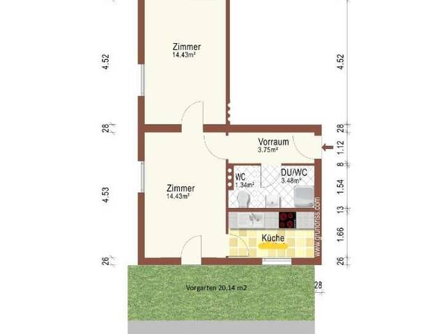 Immobilie in St. Pantaleon - Sonnige und leistbare Gartenwohnung mit 2 Zimmern - provisionsfrei auf www.riedersbach.com - Bild 0