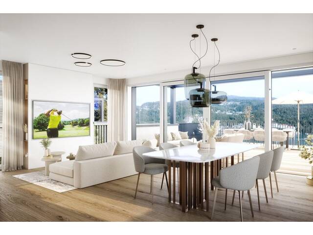 Immobilie in Maria Wörth - Exklusives Penthouse in erster Seereihe am Wörthersee - mit privater Sauna, großzügigen Dachterrassen und maximaler Privatsphäre - Bild 3