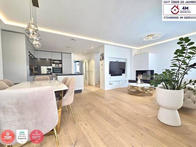 Immobilie in Pottendorf - Hochwertige Grünruhe Oase - Exklusive Doppelhaushälfte mit großem Garten, Designer Kamin und High End Küche nahe Wien! - Bild 2