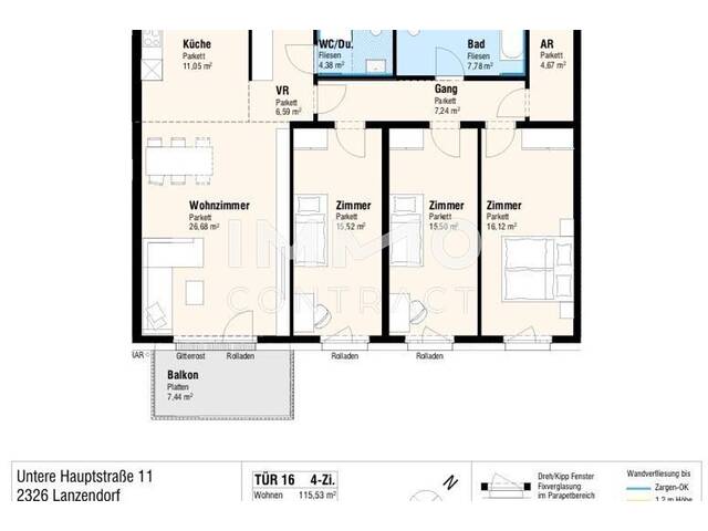 Immobilie in Lanzendorf - Erstbezug 4 Zimmer Wohnung - Bild 3