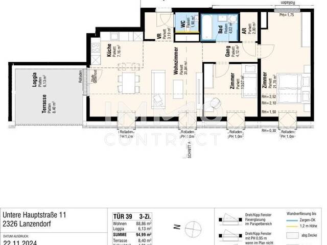 Immobilie in Lanzendorf - große Terrasse schöne 3 Zimmer - Bild 2