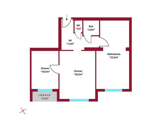 Immobilie in Schwechat - ZENTRAL und RUHIG! Am Hauptplatz I modern renoviert I Loggia I Blick in grünen Innenhof I - Bild 2