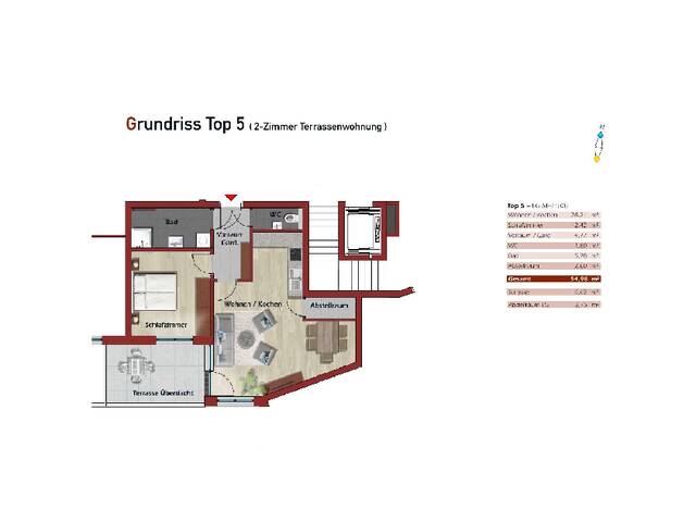 Immobilie in Puch bei Hallein - Reizvolle 2-Zimmer-Terassenwohnung „Bergpanorama Suites Bachweg-Puch“ - Bild 4
