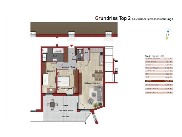 Immobilie in Puch bei Hallein - Attraktive 3-Zimmer-Terassenwohnung „Bergpanorama Suites Bachweg-Puch“ - Bild 4